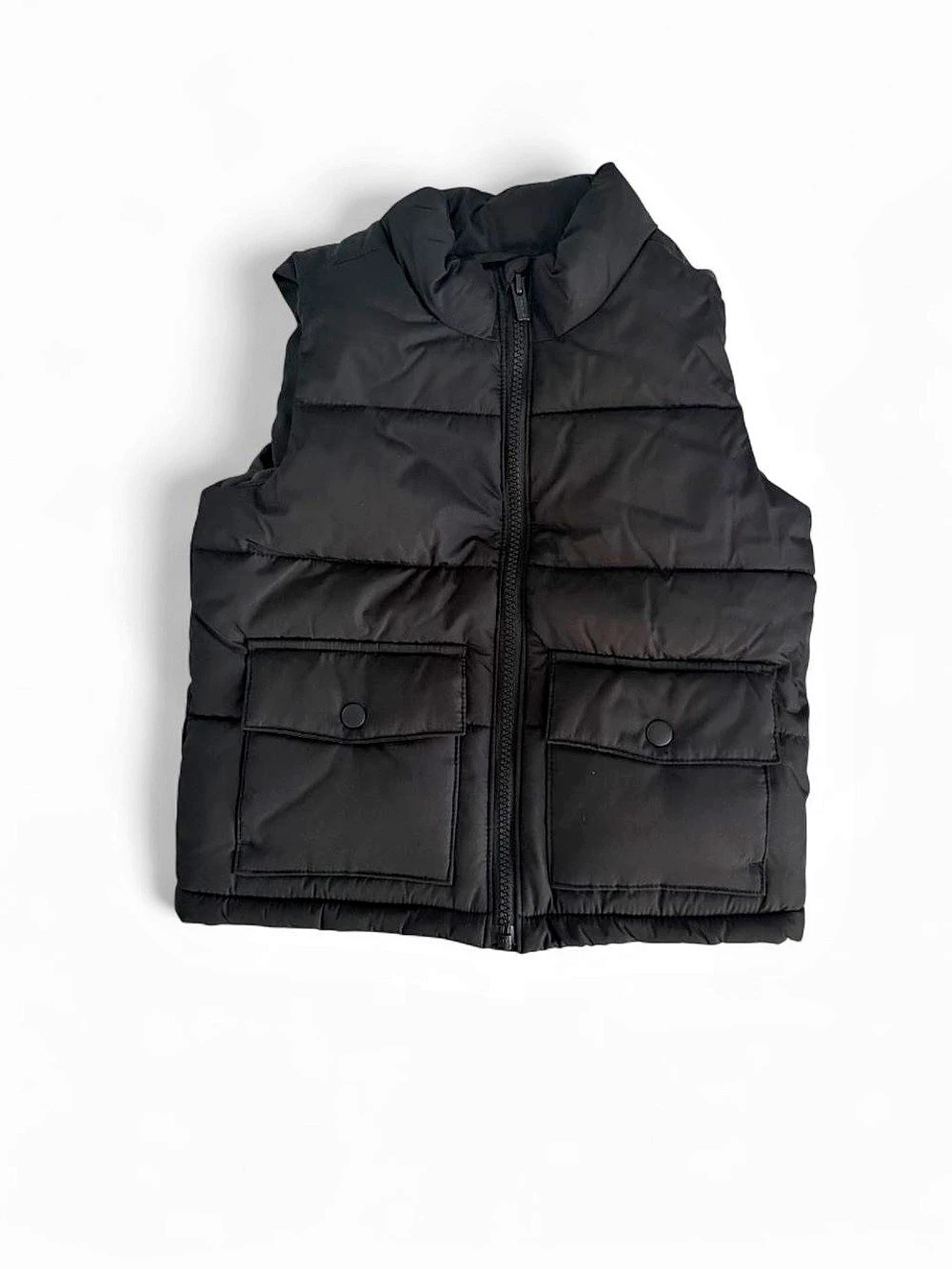 Old Navy Water-Resistant Quilted Utility Puffer Vest for Toddler Black Boys 3T